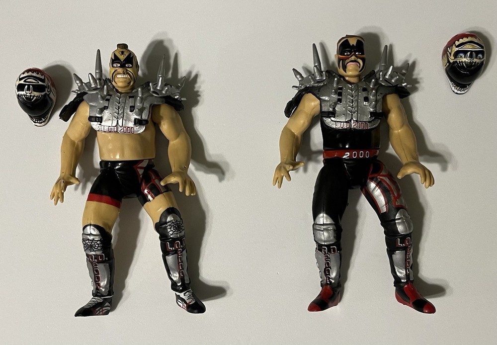Jakks Bonecrunchers Lod 2000 Hawk Animal Shoulder Pads Helmets Wwf Wwe