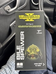 HELLDIVERS II – 7” Bile Spewer – 3D Glow In the Dark Bug Figure by Otaku