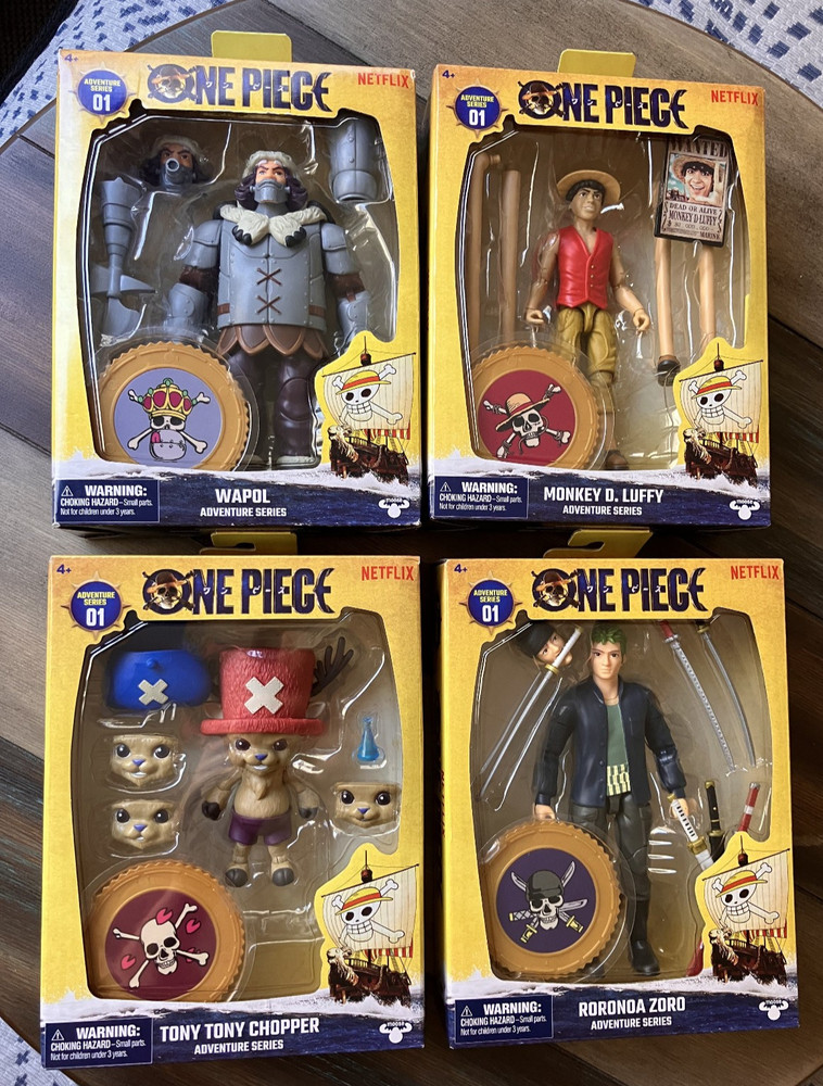 Moose ONE PIECE Adventure Action Figure Complete Set x4 Luffy Chopper Wapol Zoro