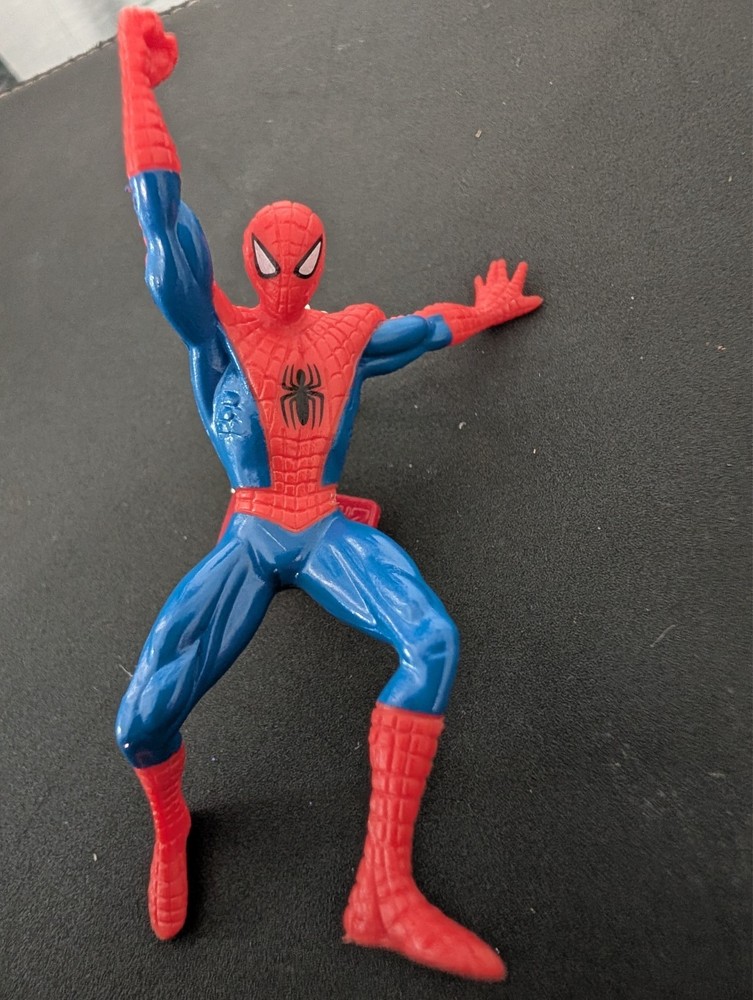 2011 Spider-Man figure vintage 2″ PVC figure classic silver-toned ball bead…