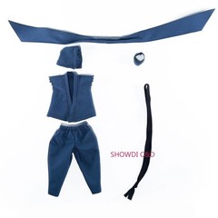 1/12 Custom Wired Blue/Red Outfit for Kaiyodo Ryu Hayabusa Action Figure Body