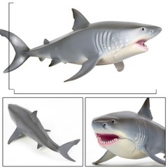 10″ Great White Shark Megalodon Meg Model Figure Jaws Ocean Animal Toy Collector