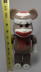 Be@rbrick Giant bearbrick 400% SOCK MONKEY medicom VINYL figure Designer Art toy