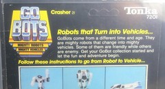1984 GoBots Crasher (White) MOC Figure – No Safety Info – AFA 85