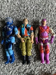 1980’s Lot Of 12 Full Figures 2 For Parts. Lanyard Cobra Light Foot, Skidmark