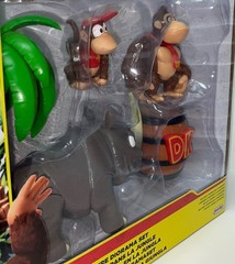 Donkey Kong 2.5″ Jungle Adventure Diorama Set Jakks Pacific | Rambi & Diddy Kong