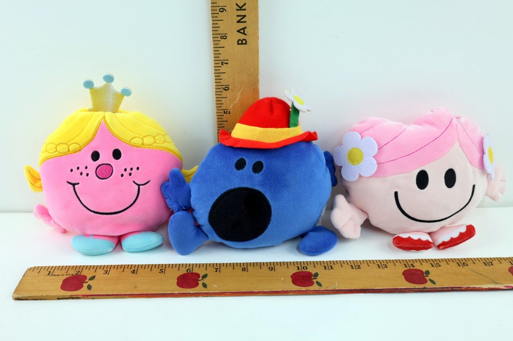 Mr. Men & Little Miss Sanrio Memes Plush Figure Lot of 3 – Princess,Bossy & Hugs