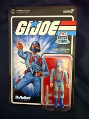 Super 7 G.I. Joe Cobra Trooper Glow Patrol Glow-in-the-Dark ReAction 3.75” GITD