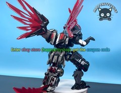 Quantum Heroes Dinoster Guardians Metatron Alpha Transformer Robot Figure Black