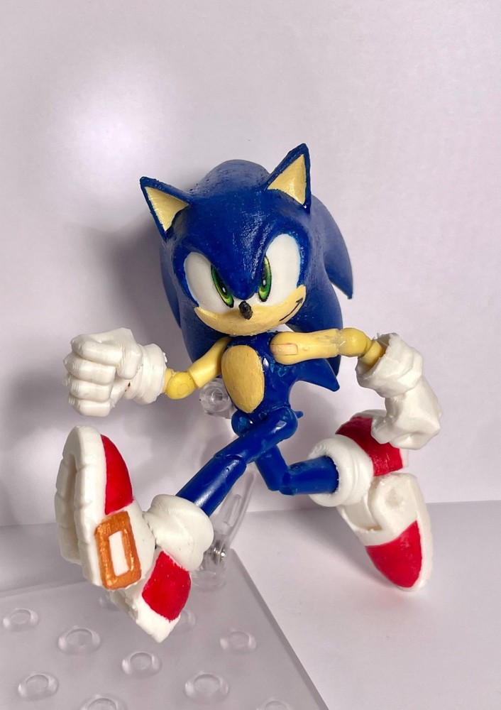 JAKKS Pacific CUSTOM Sonic the Hedgehog 4″ Action Figure 3D PRINTED