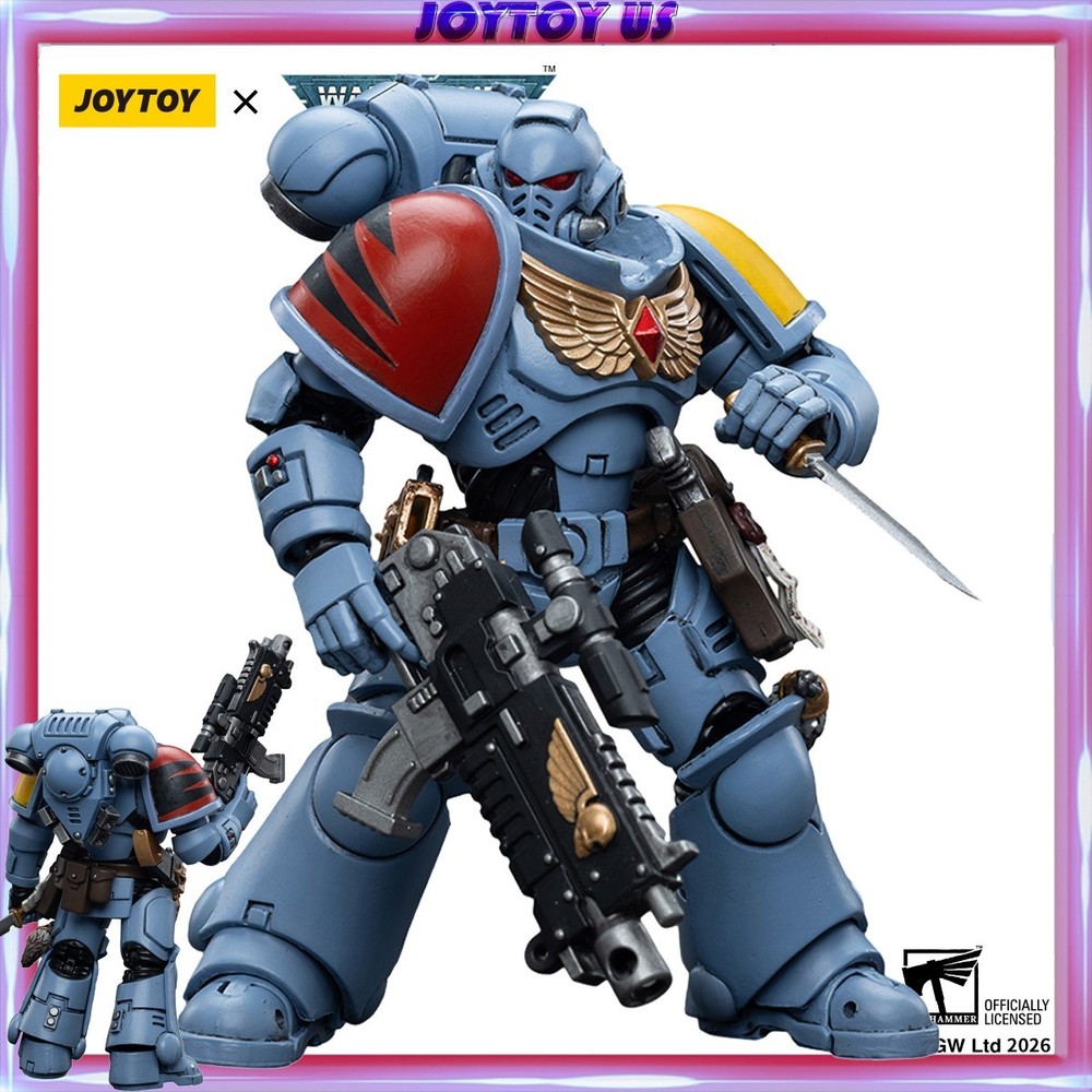 JOYTOY Warhammer 40K 1/18 Space Wolves Intercessors Action Figures Model Toys