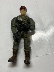 2003 Lanard The Corps Green Camo RED BERETS Army Man Action Figure 4.25″ L1