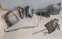 1968 Marx Sir Gordon Gold-Sir Stuart Silver Knight Action Figures & Horse Armor
