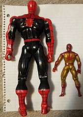 🔥1994 & 2001 SpiderMan Poseable Action Figure ToyBiz 10″ Retro Black/Red/Gold