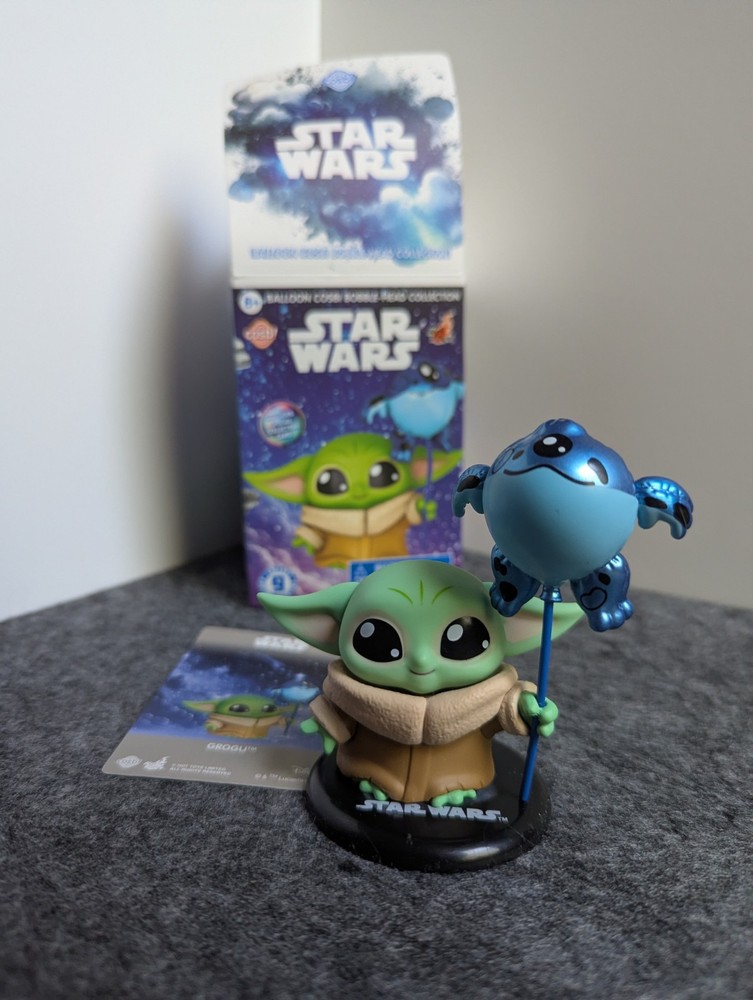 Hot Toys Star Wars Grogu Cosbi Balloon Bobblehead Collection Includes Card