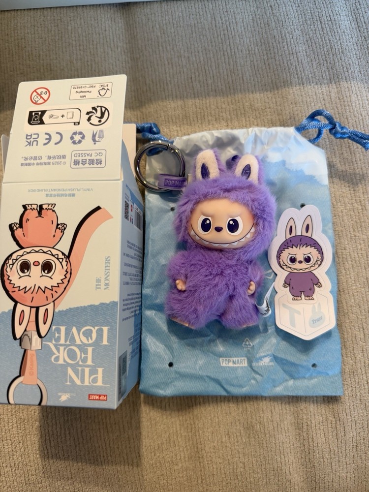 Authentic Pop Mart The Monsters Pin For Love Labubu Confirmed Letter T