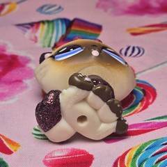 Littlest Pet Shop Authentic LPS #2143 Himalayan Cat Tan Brown Glitter Blue Eyes