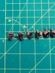 1/12 Scale 4 Sets Of Half Gloved Caucasian Hands #2 For 6″ Figure “I SHIP DAILY”
