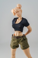 1/12 female summer Top & Shorts set for 6″ SHF Nota Mezco MixMax PHICEN ❶USA❶