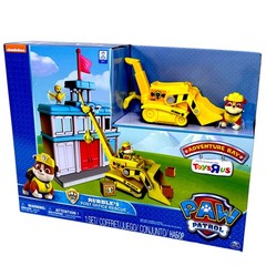 Paw Patrol Rubble Bulldozer Post Office Rescue Figure Playset RARE 2016 HTF Toys