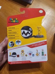 Super Mario CHAIN CHOMP WITH BLOCK 4 Inch Articulated Figure Jakks Pacific