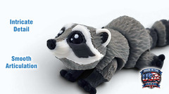 20 PCS Articulated Mini Raccoon Toy 3″ USA Made, Trash Panda Fidget Desk Pet