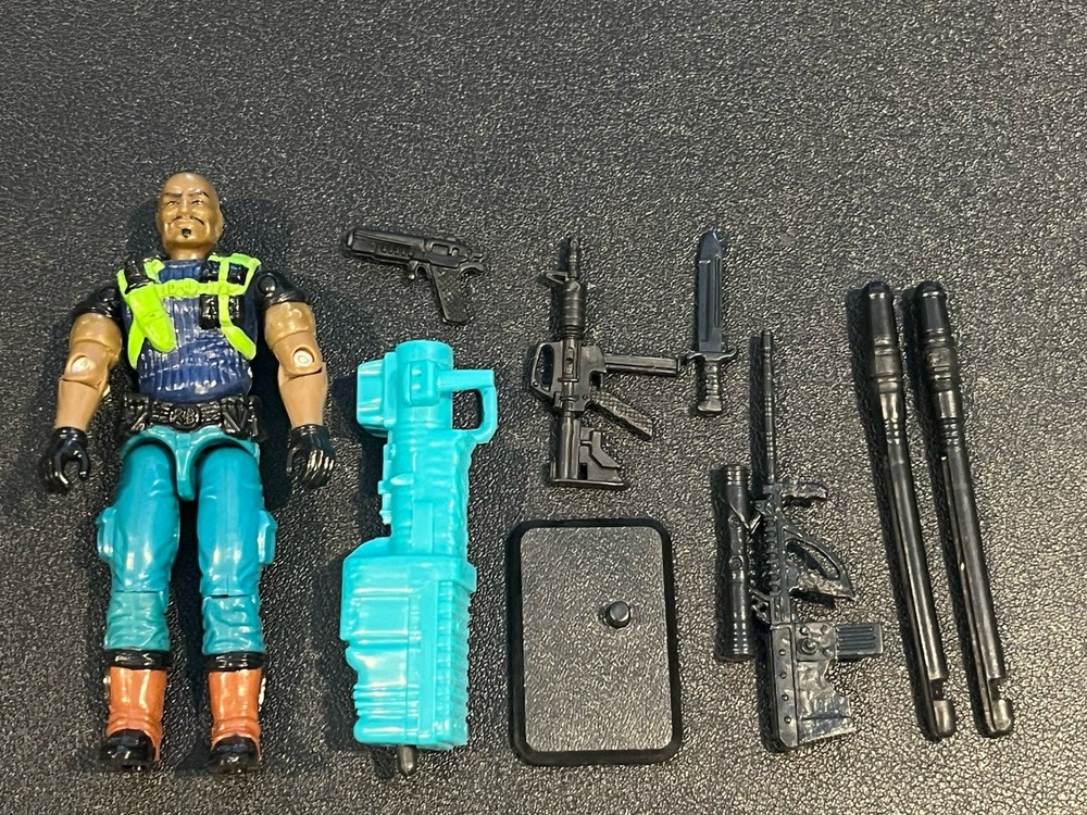 gi joe lot figure 1993 Roadblock 100% complete High Grade Minty Neon Vest