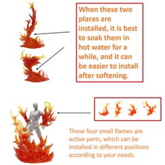 For Figma S.H.Figuarts SHF 1/12 Figure Tamashii Effect Impact Burning Flame