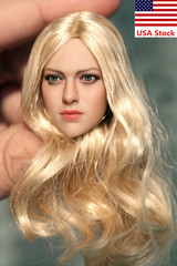 KIMI KT004 1/6 Female Blonde Beauty Girl Head Sculpt Model for 12″PH Figure Doll