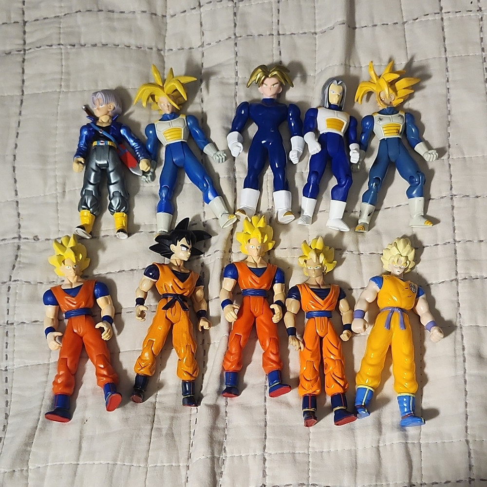 Dragon Ball Z Son Goku Trunks Plastic Action Figure Mixed Lot Set