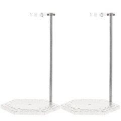 2PCS Action Figure Stand with Adjustable Metal Support Arm, Action Figure Clear