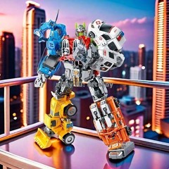 Transformation Robot 7in1 Combiner 10″ Action Figure Deformabl Toy Gift Boxed