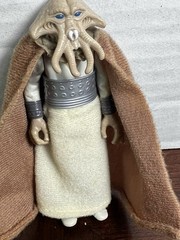 VINTAGE STAR WARS ROTJ RETURN OF THE JEDI 1983 SQUID HEAD ORANGE BROWN CAPE READ