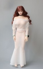 1/6 Female Ultra-thin Ice Silk Stretch Bodycon Skirt Fit 12″ PH Action Figure