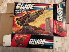 G I Joe HAL HEAVY ARTILLERY LASER 1982 with Box & Data Card & Figure Included