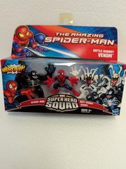 Marvel Super Hero Squad Battle Against Venom 3 Pack Spider-Man Anti-Venom (New)