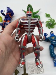 Vintage Power Rangers Figure Lot Flip Head Pink Red Green Yellow Peckster Zedd