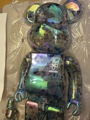 Medicom BE@RBRICK x Anever 3rd Version clear blue 400% and 100% set Bearbrick