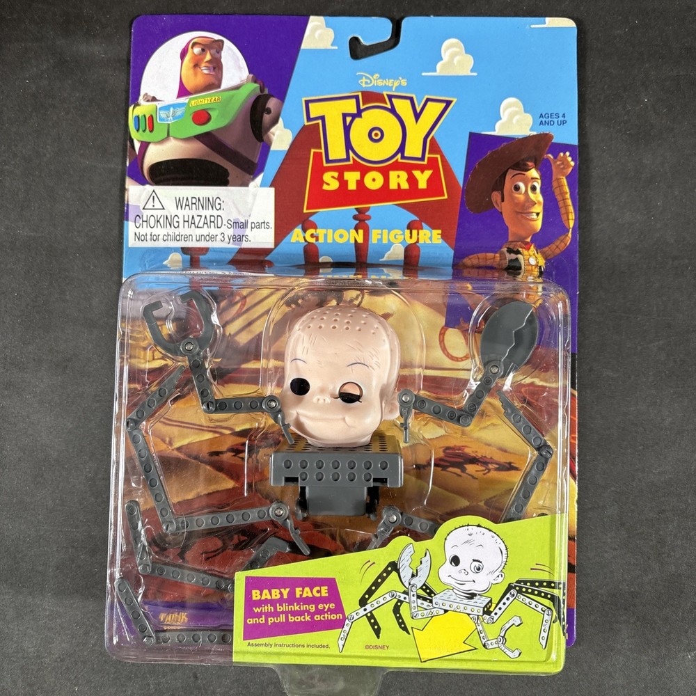 VINTAGE BABY FACE WITH BLINKING EYE TOY STORY VINTAGE ACTION FIGURE THINKWAY NEW