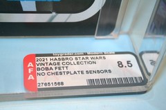 STAR WARS 2021 AFA GRADED MINT ON CARD BOBA FETT ROTJ TVC #186 FIGURE WEAPON