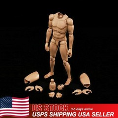 USA MX02-B 1/6 Male Soldier Super Flexible PVC Body Doll Fit 12in Action Figure