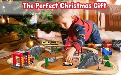 72Pc Wooden Train Tracks Lot Railway Pieces Set Play for Thomas the Train Brio