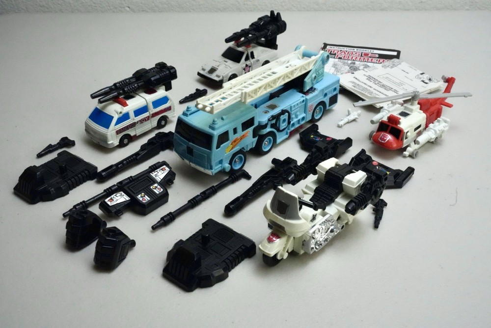 Transformers G1 Vintage Protectobots Defensor Combiner 100% Complete w/manual