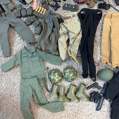 Huge Lot Of Vintage Hasbro 12in G.I. Joe, 21st Century Soldier Accessories