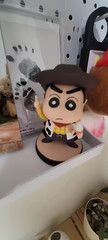 Crayon Shin-chan Woody Cosplay Figure Desktop Car Toy Statue