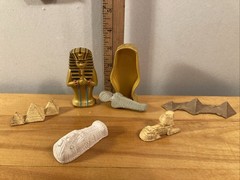 Egyptian Mummy King Tut NEFERTITI Cleopatra Pyramid Sphinx Tomb Artifact Figures
