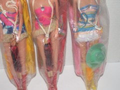 Vintage KO Clone Blow Mold Parachute Toy Action Figure Fashion Doll Lot 11″ NIP