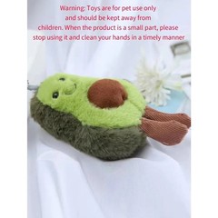 Funny Cat, cute Avocado Plush Dog Toy Funny Pet Chew Squeaky Toy.
