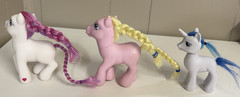 My Little Pony Figures Mix Lot of 14 Brushable Hair Various Sizes With Cart Gift