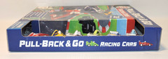 Pull Back & Go Racing Car Toys Set 6 Cars w Floor Puzzle, Book Ages 3+, NEW READ
